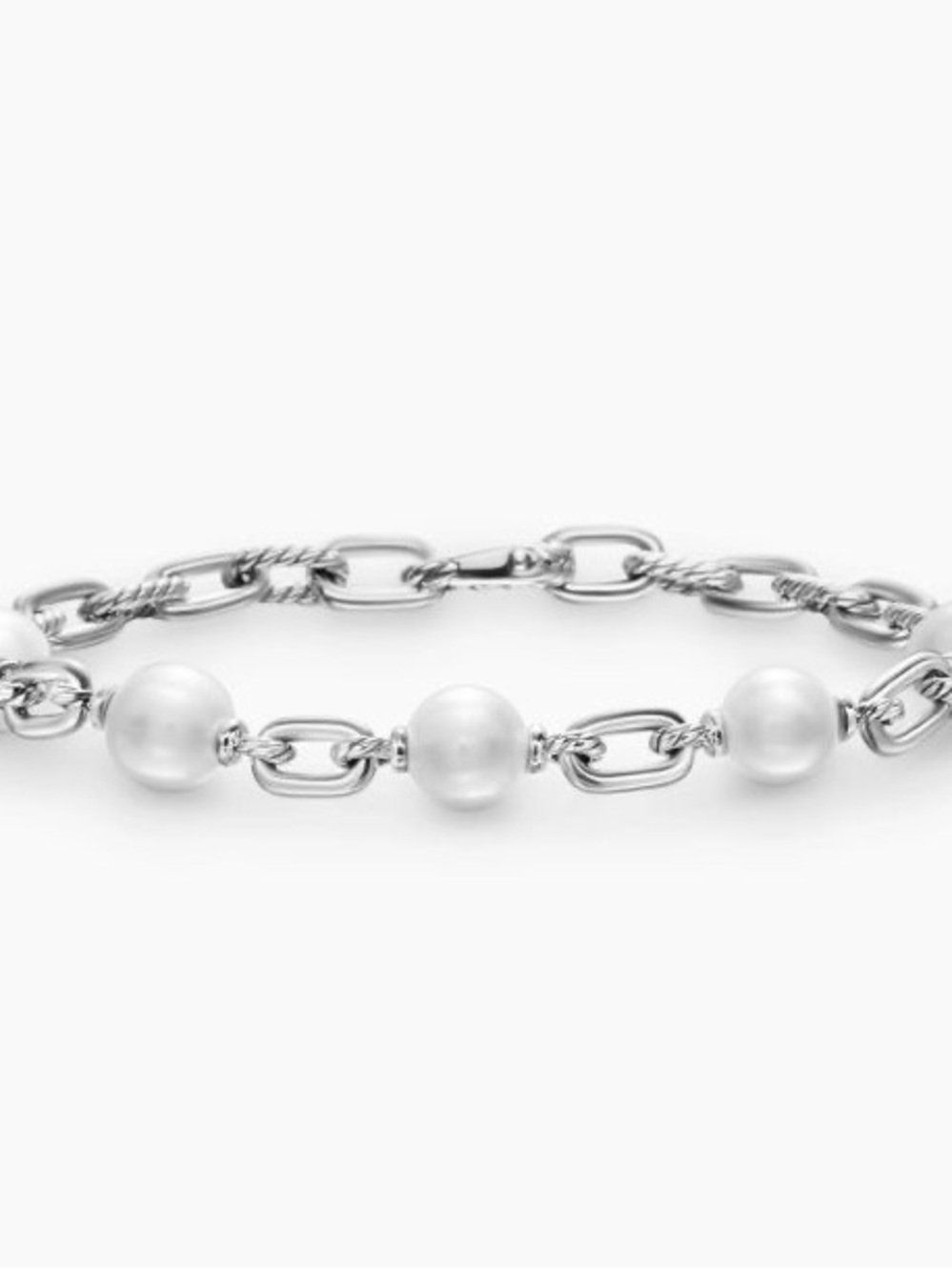 David Yurman Madison Chain Sterling Silver with Pearls Bracelet